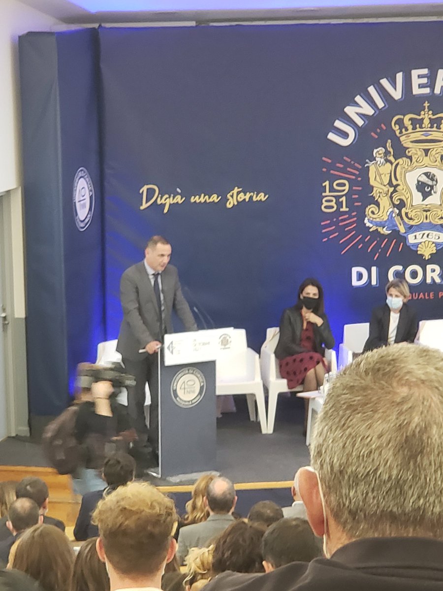 umrlisa's tweet photo. Discours d'ouverture de la commémoration des 40 ans de l'#univcorse.
Digià una Storia. Sempre un avvene
#dr12_cnrs #umrlisa #CNRS #M3C #inshs #bdlc #fllashs #40years #40thbirthday #40ans #40anni https://t.co/6370Yh6j4g