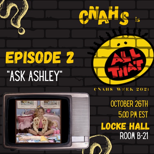 Grab your favorite snack and beverage for the next installment of “CNAHS is ALL THAT”! Tune in to today’s episode 2, “Ask Ashley”! A resume building, vision boards creating, and career/goal planning workshop. Tune in tonight at 5:00PM EST in Locke Hall, Room B-21!💛📺