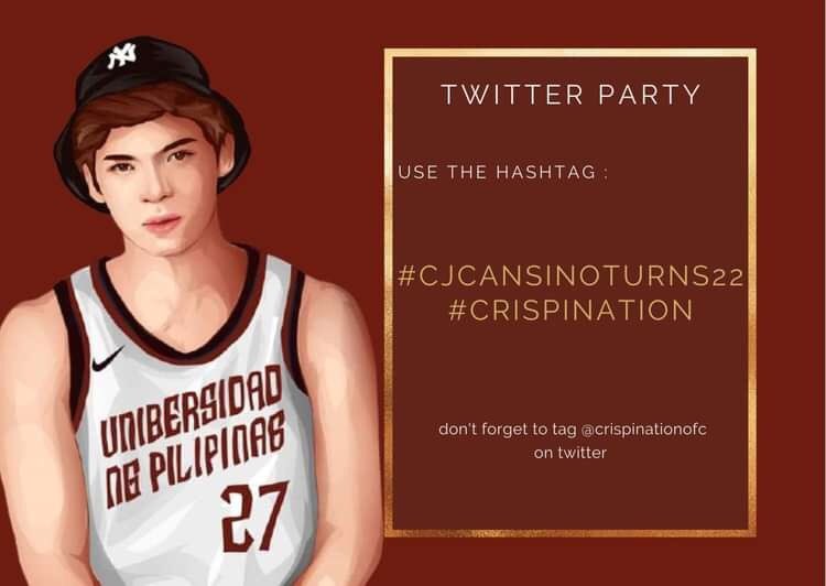 CrispinationOFC's tweet photo. We will be having a twitter party for Cj's birthday. You can use the hashtag below and tag Crispination twitter account. ❤️ 

If you want to use the frame please do dm Dail Webb.

Twitter Party will start tonight @10 pm. 
Thank you and See you!! https://t.co/2MdMPsA0na