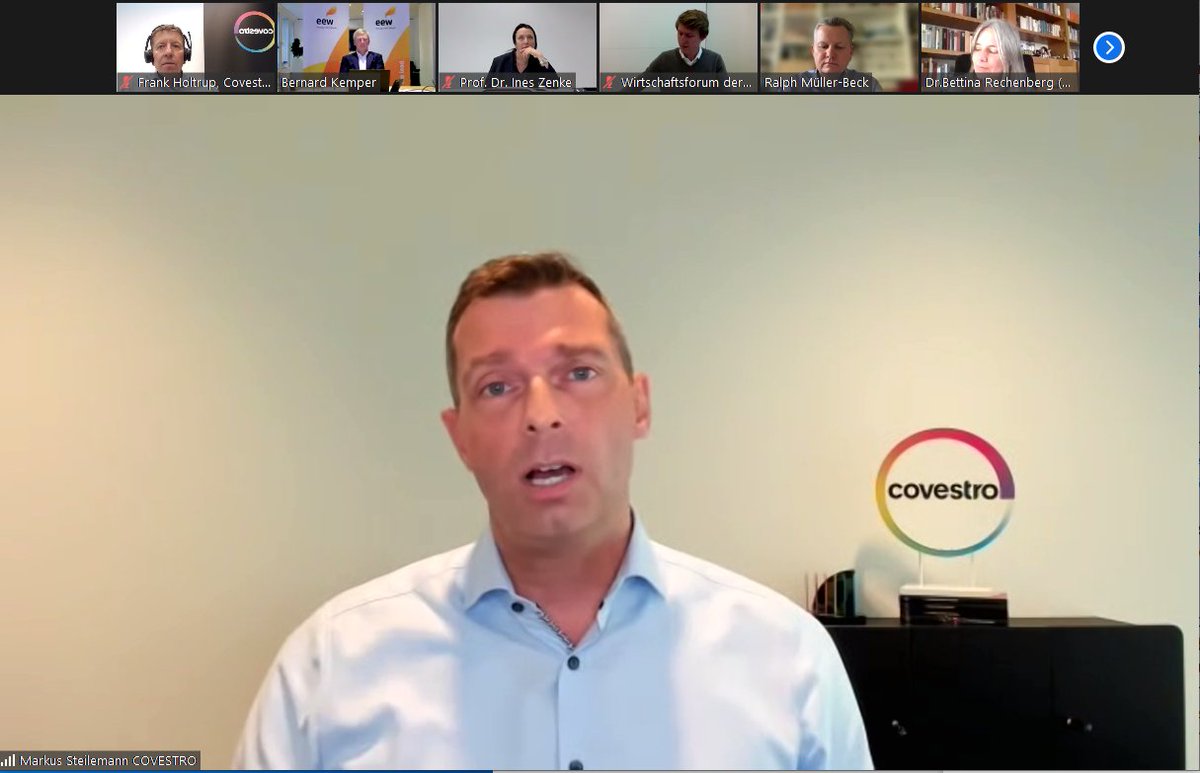 Jetzt umfangreichen Großumbau von Wirtschaft und Gesellschaft anstoßen, fordert <a href="/CovestroDE/">Covestro Deutschland</a>-CEO <a href="/MSteilemann/">Markus Steilemann</a> beim <a href="/Wirtschaft_SPD/">Wirtschaftsforum_SPD</a> zu #circulareconomy.👉Erdölzeitalter beenden, und biobasierte Rohstoffe, CO2 oder Rezyklate nutzen. Ohne chemisches Recyling geht es nicht!