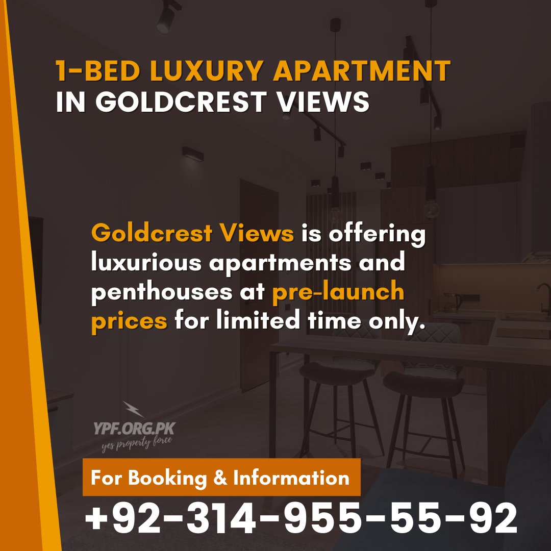 YpfPK's tweet photo. Goldcrest Views located in DHA 2 Islamabad offers luxurious apartments and Penthouses at affordable prices.

Read more: https://t.co/ezva1u4ONy
Booking &amp; Details: +92-314-955-55-92

#goldcrestviews
#goldcrestviewsislamabad https://t.co/i4Rto5jRYU