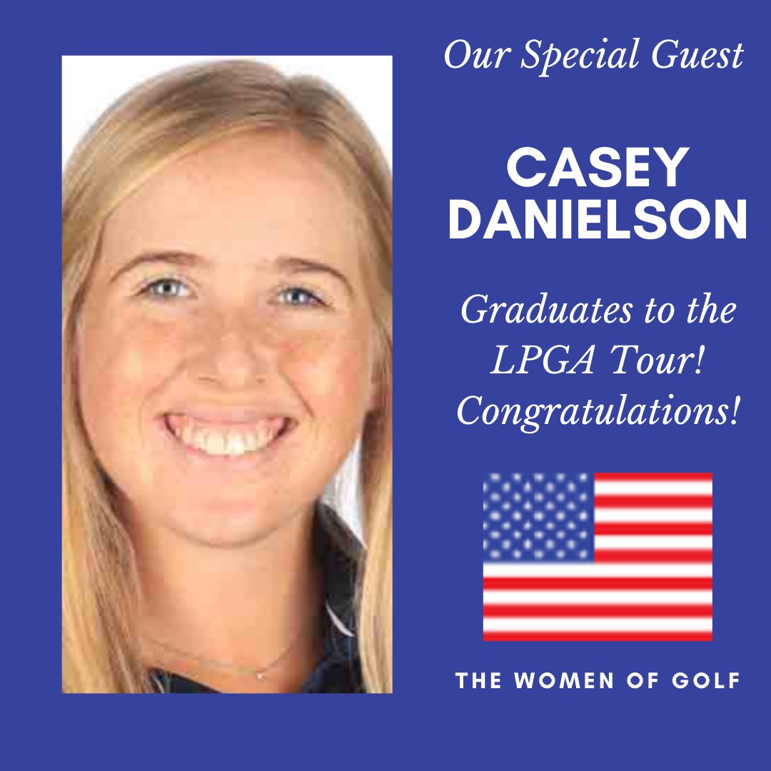 Congrats <a href="/cdcase_54/">Casey Danielson</a> on graduating to <a href="/LPGA/">LPGA</a> Thank you for joining us #thewomenofgolf <a href="/tedjodorico/">Ted J. Odorico</a> and I wish you nothing but the best!