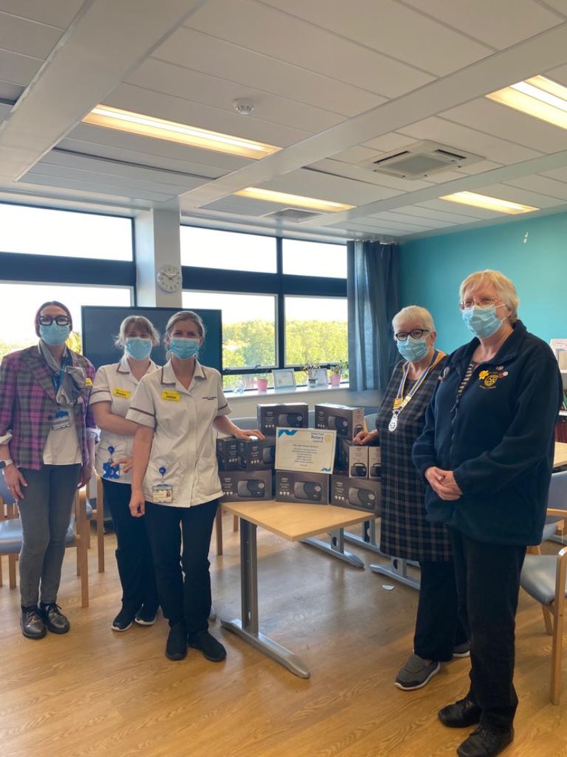 North Mid Speech & Language Therapy (@nm_slt) on Twitter photo A special day for the Acute Stroke Unit @NorthMidNHS: a presentation of 20 new patient radios! Kindly donated by Jim Whyte and the Enfield Chase Rotary Club. #mySLTday #patientfirst #stroke #SpeechTherapy <a href="/EnfieldChRotary/">Enfield Chase Rotary</a> A special day for the Acute Stroke Unit @NorthMidNHS: a presentation of 20 new patient radios! Kindly donated by Jim Whyte and the Enfield Chase Rotary Club. #mySLTday #patientfirst #stroke #SpeechTherapy <a href="/EnfieldChRotary/">Enfield Chase Rotary</a>