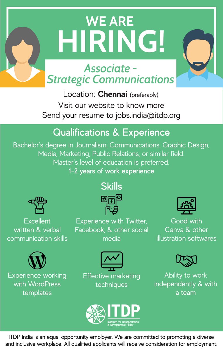 ITDPIndia's tweet photo. #ITDPIndia is #hiring .
We are looking to expand our #communications team.
For more information on the roles& responsibilities of the below openings visit our website: https://t.co/lWo4Vmh3d8
#Jobs #jobopportunity #communicationskills #ngo #commsjobs #nonprofit #ngojobs https://t.co/gJkK8OhZr0
