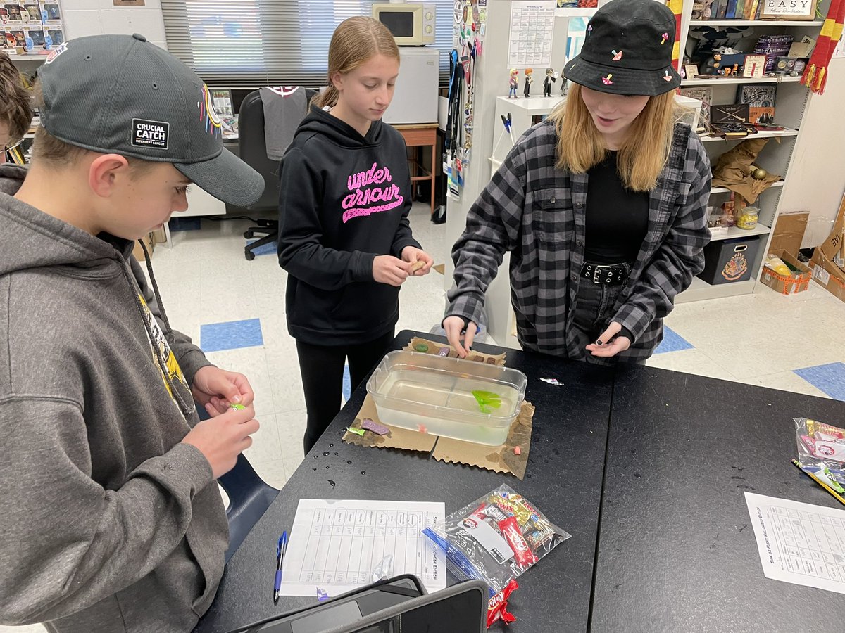 WMSHorizons's tweet photo. We’re putting our critical thinking skills on display today by generating and testing hypotheses with a trick-or-treat version of sink or float! #WSDlearns #BestAtWMS https://t.co/G72TLCv0A8