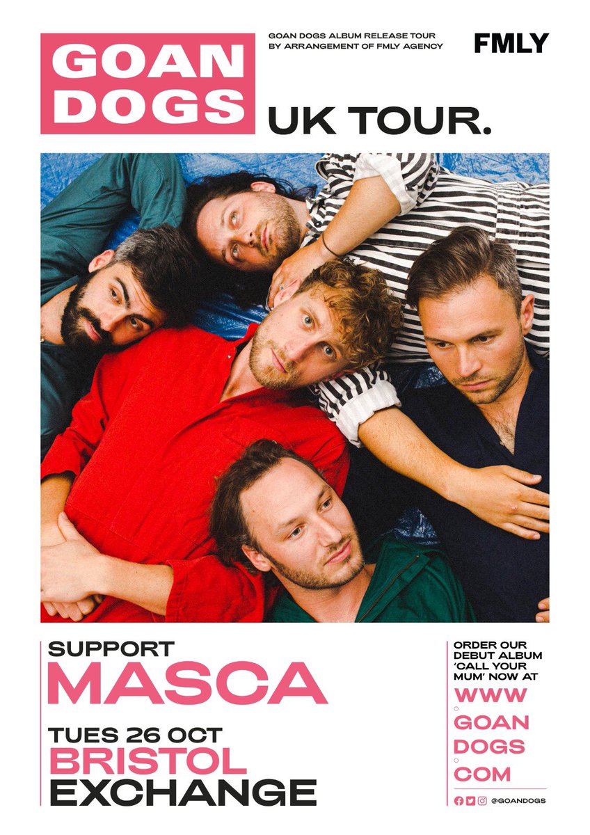 GOAN DOGS (@goandogs) on Twitter photo BRISTOL!!! We’re back! After 2 weeks on the road our homecoming show is tonight celebrating the release of the album. FINALLY! Come on down to <a href="/exchangebristol/">Exchange Bristol</a> Support from the amazing #Masca
It. Is. Gonna. Be. Great
Some tickets left at hdfst.uk/E64410 or risk it OTD BRISTOL!!! We’re back! After 2 weeks on the road our homecoming show is tonight celebrating the release of the album. FINALLY! Come on down to <a href="/exchangebristol/">Exchange Bristol</a> Support from the amazing #Masca
It. Is. Gonna. Be. Great
Some tickets left at hdfst.uk/E64410 or risk it OTD