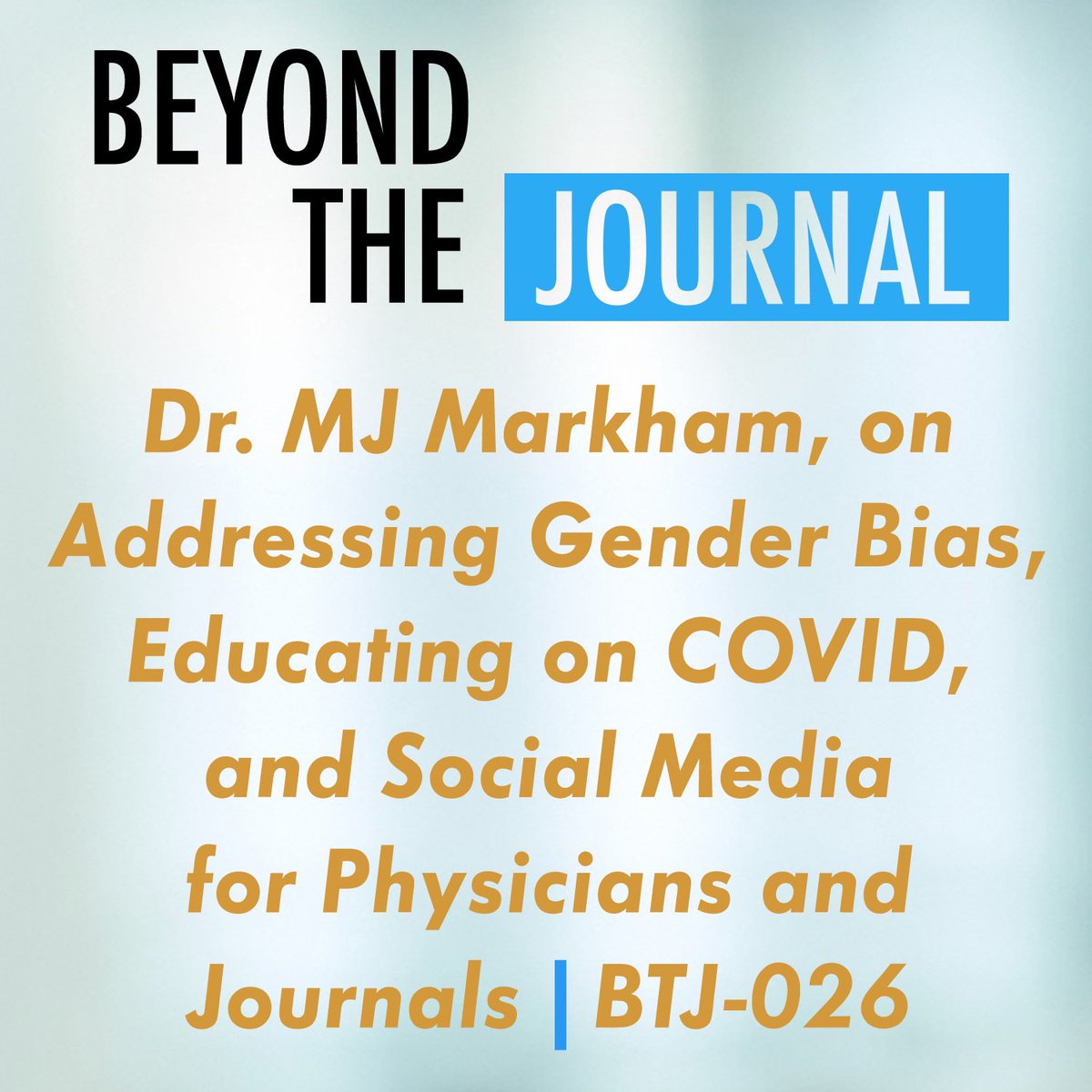 CharuAggarwalMD's tweet photo. We had a chance to sit down with @DrMarkham during our latest episode of #BeyondTheJournal where we had a chance to discuss burnout, education, a career in Gyn-Onc and COVID-19. Give us a listen, available where you find podcasts! @JackWestMD
https://t.co/PIphEfhzou https://t.co/ZpN2YOnvtC