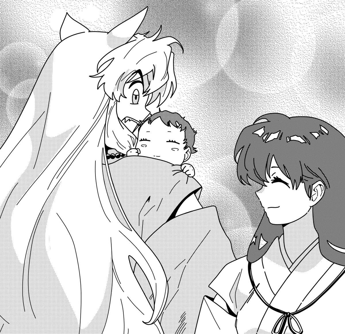 PrincesaMoroha's tweet photo. Hice un redraw full HD de InuKagMoro versión manga de Takahashi Shiina ✨❤
Pd: Hice algunos cambios como una foto familiar 🥺💗
#半妖の夜叉姫 #犬かご #犬夜叉 #もろは #犬夜叉とかごめ #かごめ #Inuyasha #Kagome #InuKag #Moroha #InuKagMoro #HanyoNoYashahime https://t.co/eSwBs1gQIW
