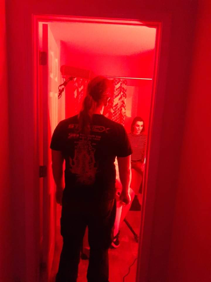 MechProFilmsEC's tweet photo. BTS shot of me with the cast and crew on set of my new short, "Hotbox of Hell".
Stay tuned for more news and photos.
#indiehorror #horror #BTS #BehindtheScenes #shortfilm #ncfilm #scfilm https://t.co/1j38pUeeM2