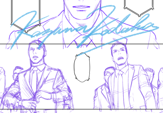 モブも自分で描くんだけど最近おっさんの群ればかり描いてる気がするφ三φ(;3」∠)_ 
#BORDER慧 #こだか和麻 