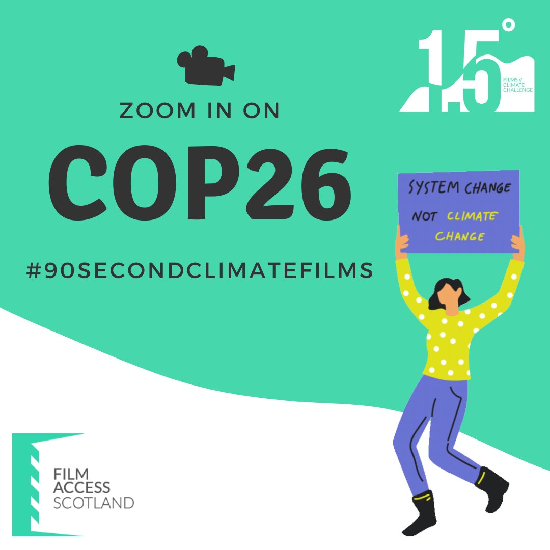 FilmAccess_Scot's tweet photo. Attending a #COP26 event next week? We invite you to make a short film about the experience with our #90secondclimatefilms challenge. More guidance in our bio! https://t.co/H95HOp0lSm