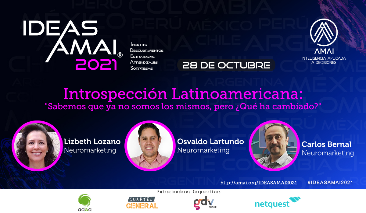 AmaiMexico's tweet photo. No te puedes perder el segundo bloque de #IDEASAMAI21 con presentaciones de lujo:
📌 #Trends2021
👨💻Un caso de éxito de panel online para investigaciones sociales.
😷El perfil latinoamericano post-pandemia.
🙌"Digitivismo"
Estamos a dos días, inscríbete
https://t.co/KIScsrD5wF https://t.co/b8ZNLRxQjx