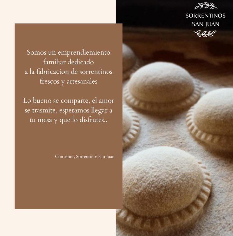 Me ayudarian con un nuevo emprendimiento compartiendo y siguiendo la pagina como sorrentinos_sanjuan. Muchas gracias