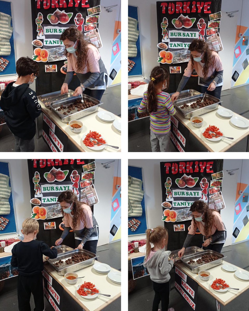 Okul öncesi öğrencilerimizle ülkemiz Türkiye' nin Bursa şehrini tanıdık, sohbet ettik ardından en lezzetli yemeği Pideli Köfteyi yaptık.
🇹🇷❤️💙
<a href="/ErkenCocukluk/">Hale Güneş</a> 
<a href="/tugbaozdinc/">Tuğba Özdinç Kater</a> 
<a href="/akkay_esra/">Esra Akkay</a> 
<a href="/BurhanGizem/">GİZEM BİLGİÇ</a>