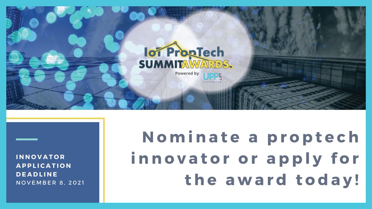 Nominate a PropTech innovator eddysolutions.com/iot-proptech-a…

Innovators: Sign in/sign up @ UPPlift.co &amp; click on IOT Proptech Awards to apply upplift.co/iot-proptech-a…

#IOT #Proptech #poweredbyUPPlift <a href="/TweetsbyEddy/">Eddy Solutions</a> <a href="/AlbertaIot/">Alberta IoT</a> <a href="/EllisDon/">EllisDon</a>