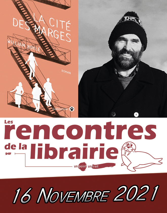 Nous avons le plaisir d'accueillir William Boyle le Mardi 16 novembre à 18h30 pour une interview et une séance de dédicace de son dernier livre : "La cité des marges" aux éditions @GallmeisterHL
Pensez à vous inscrire → unpointuntrait.fr/inscriptions/
#LesRencontresDeLaLibrairie