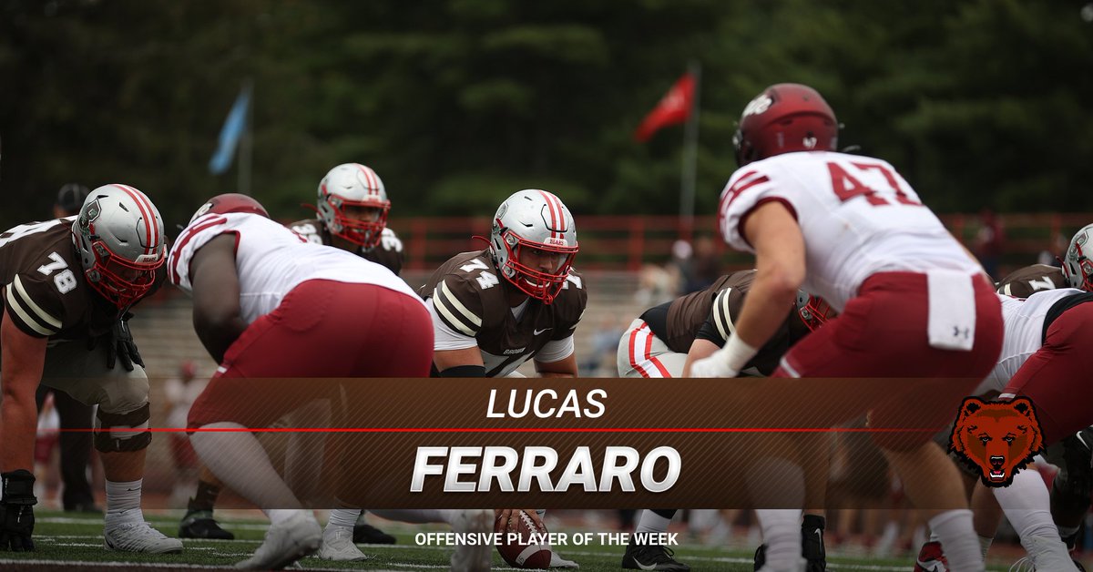 BrownU_Football's tweet photo. Rounding Out the Week 6 𝙒 with Game Balls:

🏈Offensive POTW: C 𝗟𝗨𝗖𝗔𝗦 𝗙𝗘𝗥𝗥𝗔𝗥𝗢
🏈Defensive POTW: S 𝗚𝗥𝗜𝗙𝗙𝗜𝗡 𝗠𝗖𝗚𝗢𝗩𝗘𝗥𝗡
🏈Special Teams POTW: K 𝗖𝗛𝗥𝗜𝗦 𝗠𝗔𝗥𝗢𝗡 https://t.co/kBdFcK4FrM