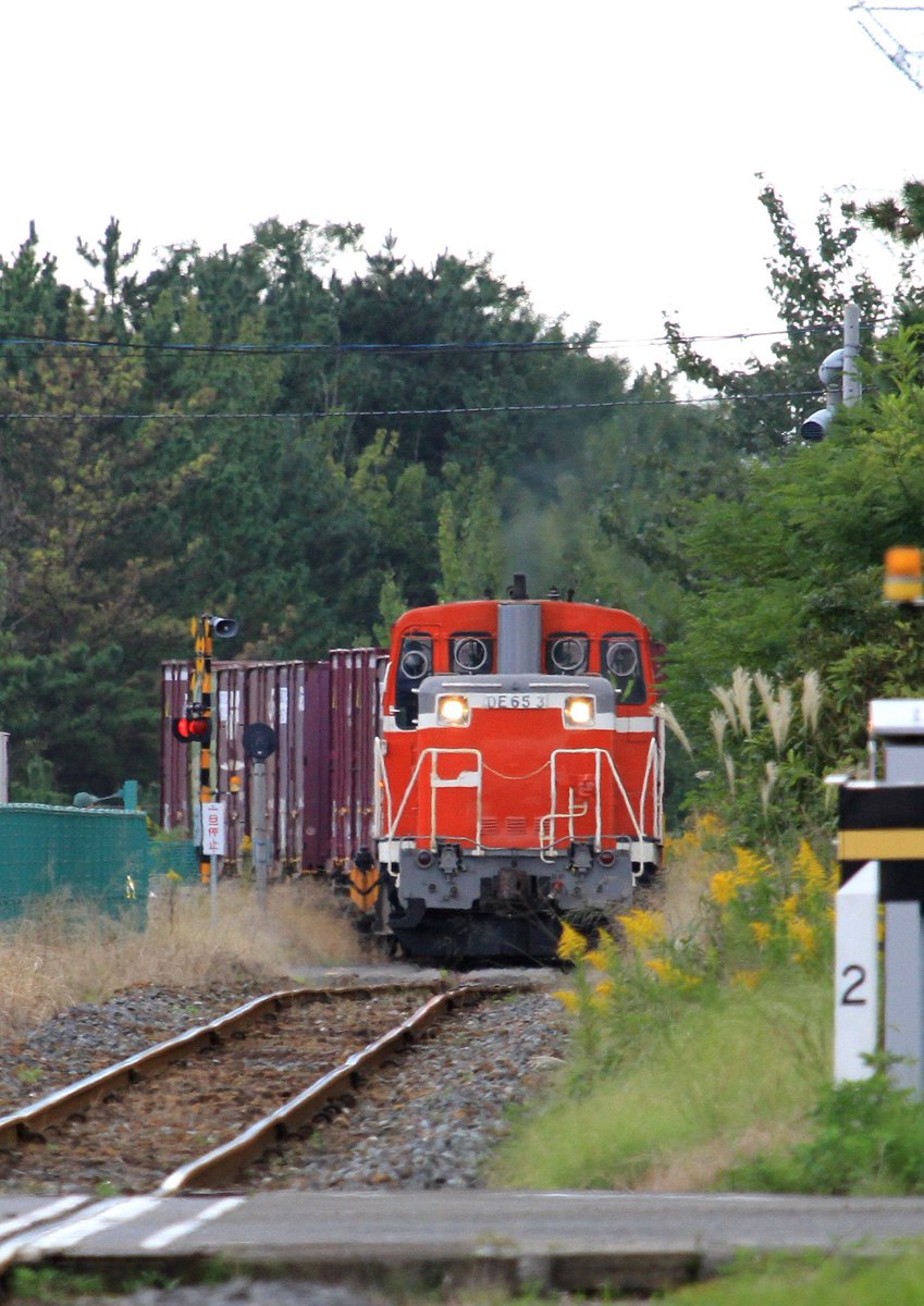 denkiya_titibu's tweet photo. 先日仙台臨海鉄道へ行って来ました、18日と20日の2日間で19日には大船渡まで行ったのですが岩手開発鉄道が急遽運休で撮影出来ず、夕方仙台に戻りましてまた少し撮影しました。今日は18日の西港を出発するED653のコンテナ貨物を。#仙台臨海 #ED65 https://t.co/Op2QklIt11