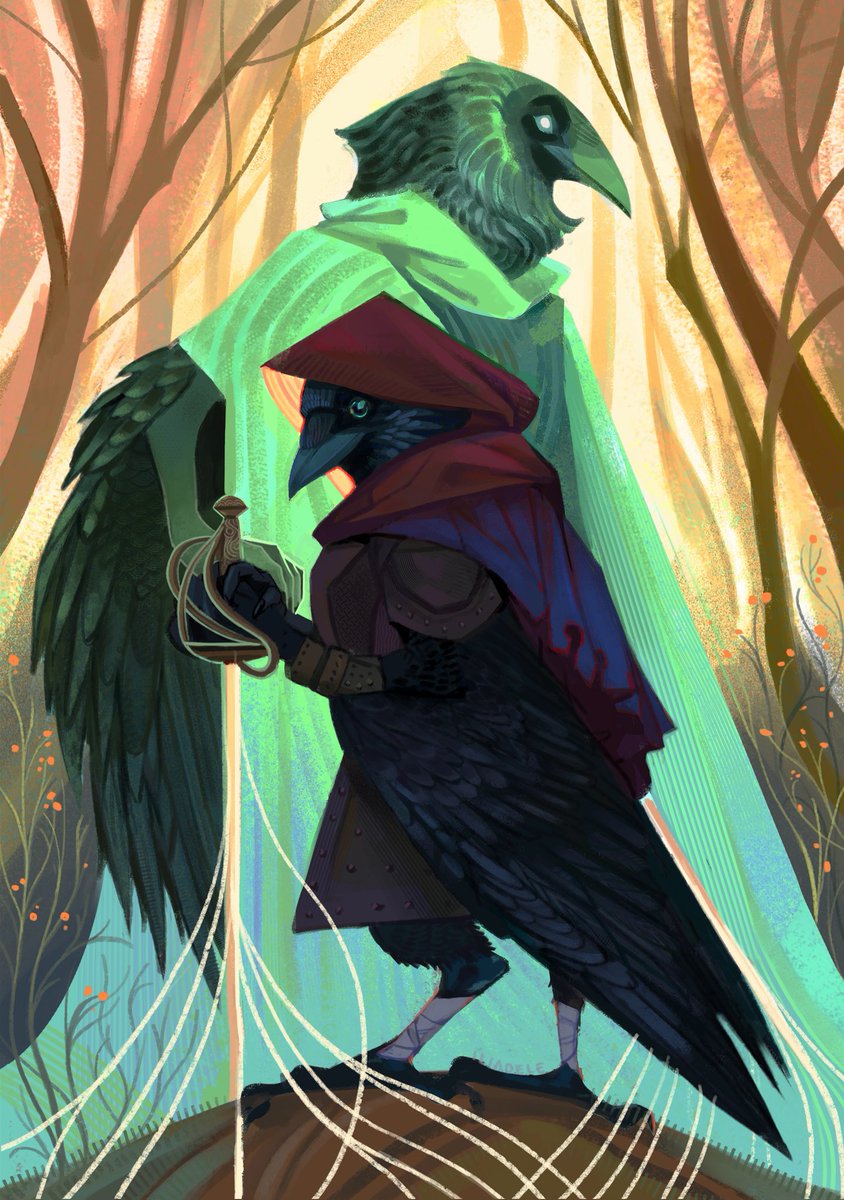 Kenku Echo Knight ⚔️ 
#Dndcharacter #commission for the wonderful <a href="/FutabaKurusu/">Futaba</a> who always asks for interesting characters that challenge me in the best way