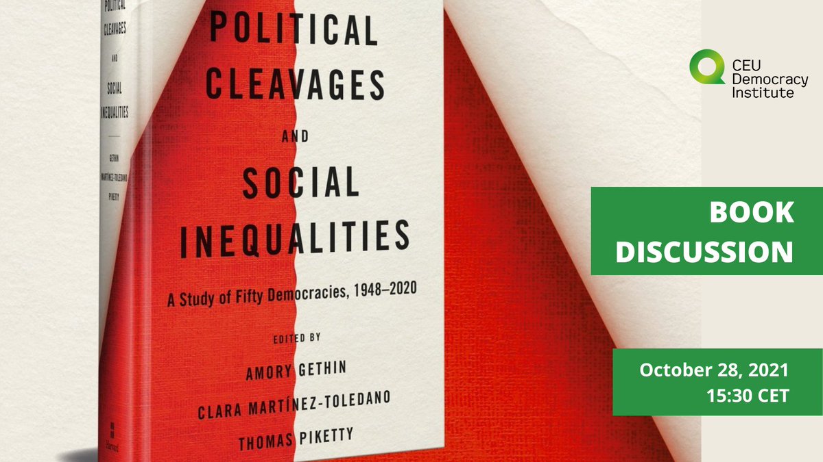 CEUDemInst's tweet photo. The volume analyzes the links between voters’ political preferences and socioeconomic characteristics, such as #income, #education, #occupation, #religion, #age etc.

‼️ Join us for the discussion on Thursday ‼️

👉 https://t.co/s6ofUHA9cJ
🔗 Registration: https://t.co/xSM97SAKNe https://t.co/e2dRiwPBjP