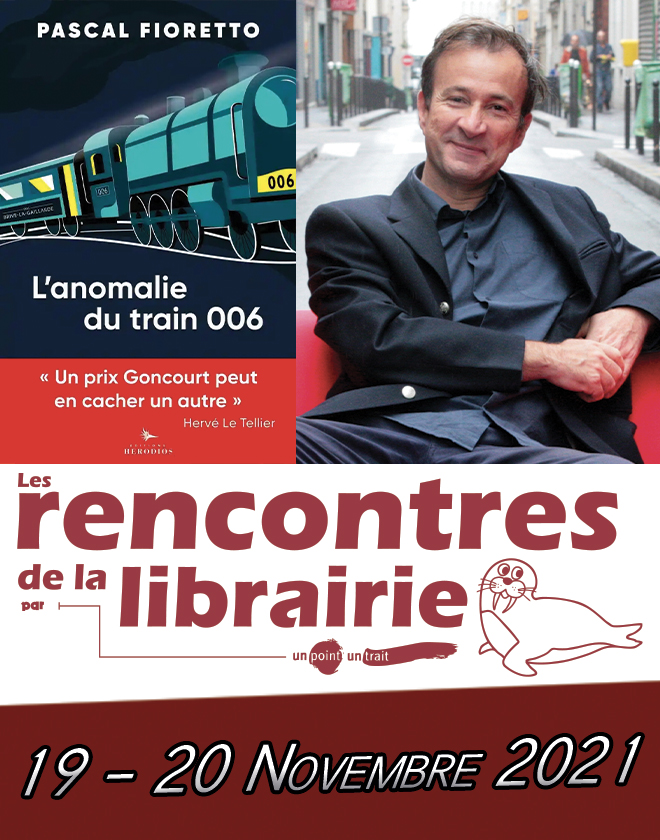 Nous avons le plaisir d'accueillir Pascal Fioretto le Vendredi 19 novembre à 18h30 pour une interview et une séance de dédicace de son dernier livre : "L'anomalie du train 006" aux éditions <a href="/EdHerodios/">Éditions Herodios</a>
Pensez à vous inscrire → unpointuntrait.fr/inscriptions/
#LesRencontresDeLaLibrairie