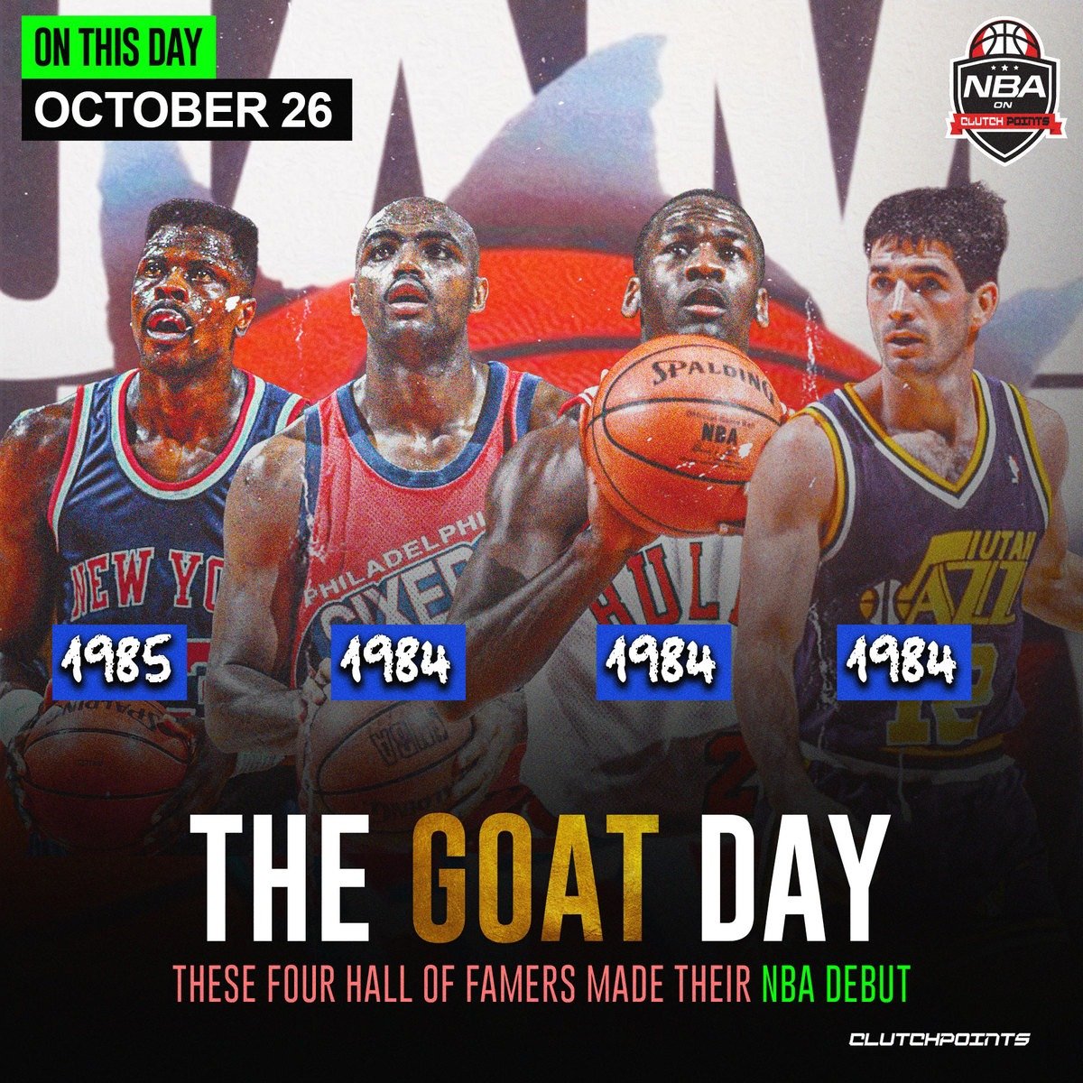 NBA debuts: Michael Jordan, Charles Barkley, John Stockton & Patrick Ewing