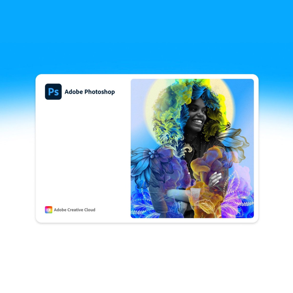 Crying right now. My work will be featured on the @photoshop 2022 Creative Cloud Splash Screen. Special thanks to the Adobe Team💙
