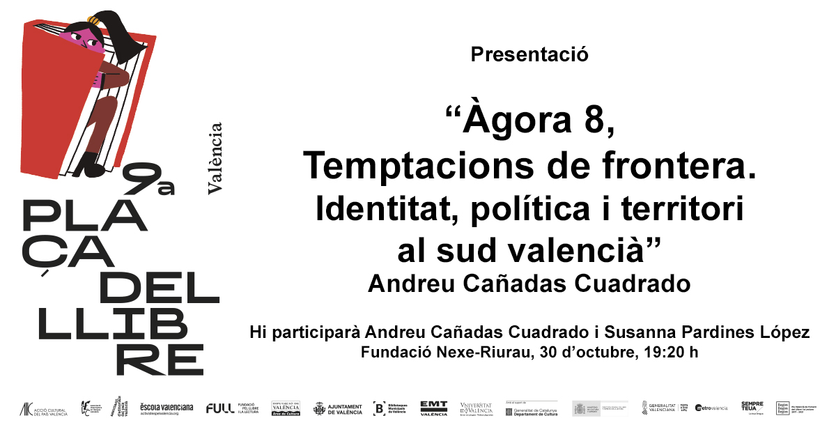 fnexe's tweet photo. 📚PLAÇA DEL LLIBRE DE VALÈNCIA📣
✨#FundacióNexe estarem el 30 d'octubre a la @placadelllibre #València presentant:
🔷#Àgora8
🎤Amb Andreu Cañadas (autor) i @sus_pardines
🕔19.20h
🔷#Demos13
🎤Amb @Reis_G_P (autora) i Vicenta Tasa
🕔18.20h
ℹ️+info: https://t.co/QkCDrZx9Nd https://t.co/cYD28WPuGi