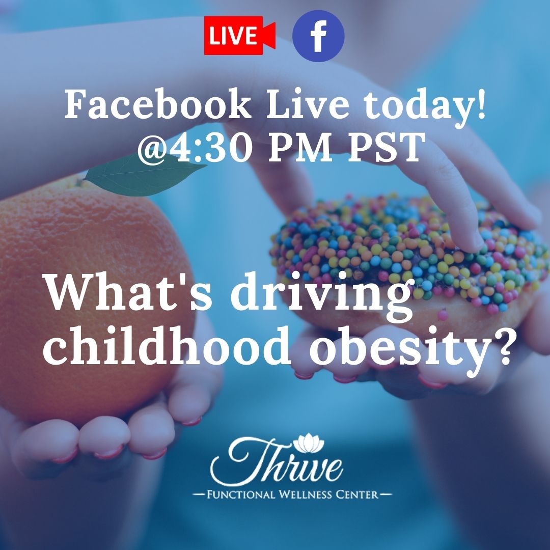 ThriveFunction1's tweet photo. Join us today on Facebook Live at 4:30 PM PST as we discuss What's driving childhood obesity.👀https://t.co/gB03H06KrU

#wellness #wellnesscenter #holisticmedicine #functionalmedicine https://t.co/ZbQl8NlZMo