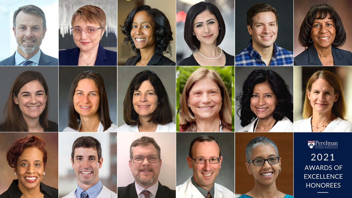 PennMedCSO's tweet photo. Congratulations to this year's @PennMedicine Awards of Excellence winners!🎉 Read the full list of awardees-recognized for their exemplary contributions to patient care, mentoring, research &amp; teaching- here➡️ https://t.co/ZW1l3cAJcc Check back next week as we profile each winner https://t.co/92hictoOB6