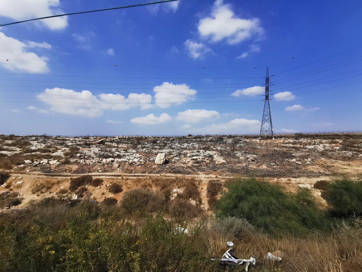 kvish55's tweet photo. מלמעלה למטה.. מה רואים בתמונה?
שמיים יפים
גדר פרוצה
שדה קוצים שהוצת כדי להקל על המעבר.

אין אכיפה. אין משילות.
צולם מכביש 55 לכיוון קלקיליה https://t.co/GYejreuz1P