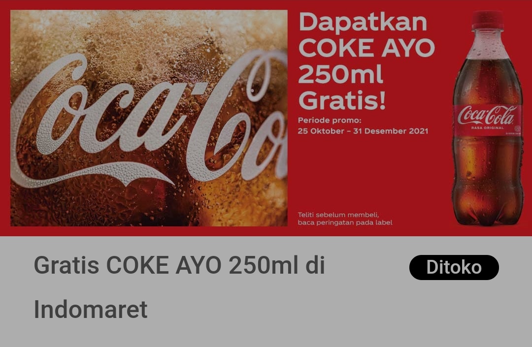 RacunBelanja's tweet photo. Gratis Coca-Cola di Indomaret
Ambil vouchernya disini

https://t.co/SaRoXb39Vu https://t.co/HLNcUaYaBQ