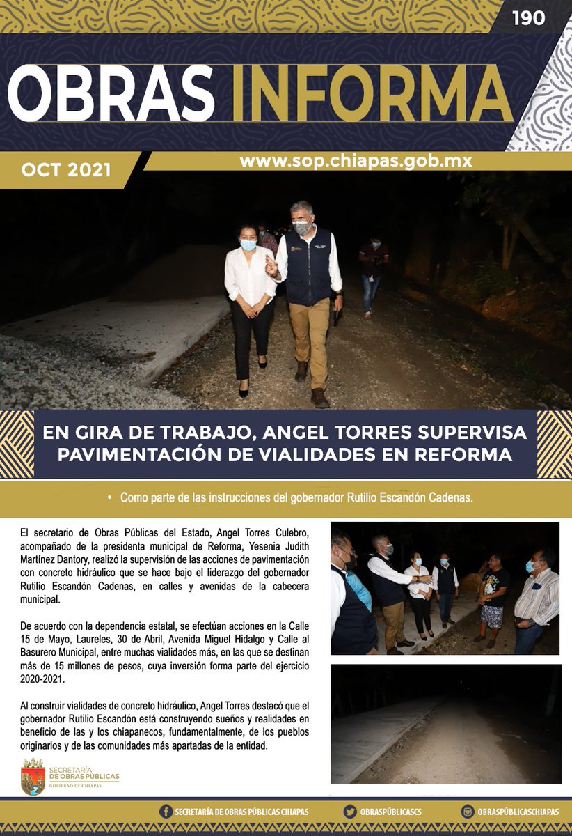 ObrasPublicasCS's tweet photo. #ObrasInforma #ObrasPúblicasChiapas #ChiapasdeCorazón https://t.co/cIvE0lGBFV