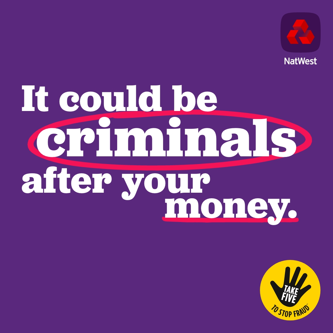 NatWest_Help's tweet photo. Think before you scan QR codes by parking meters or bus stops. Criminals could have put them there to steal your money. With QR codes, scammers don’t need your email or phone number. Just hovering your phone’s camera over a code can give them all they need to pinch your cash.