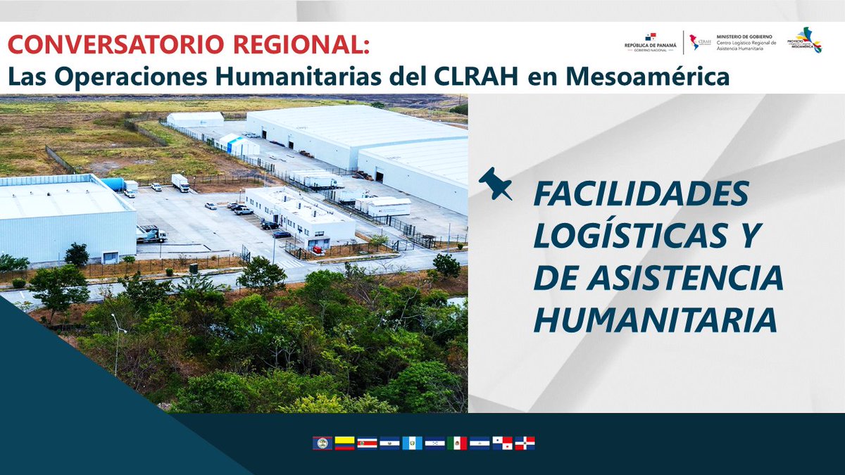 P_Mesoamerica's tweet photo. #AHORA | Conversatorio Regional sobre las operaciones que realiza el #HubHumanitario #CLRAH 🇵🇦 en la #RegiónMesoamericana.
Conferencias sobre procesos logísticos, capacidades técnicas, transferencia de conocimientos y operaciones humanitarias.
@MinGobPma https://t.co/NwVN4Zgxw6