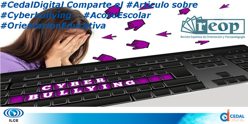 ILCEedu's tweet photo. @ILCEedu #CedalDigital Recomienda el artículo "Cyberbulling en una muestra universitaria española", publicado en la #RevistaEspañolaDeOrientacionYPsicopedagogia #REOP
Temas #Cyberbullyng #AcosoEscolar #OrientacionEducativa 
Consulte el texto completo: https://t.co/BQMII563nC https://t.co/vTTU4nKhfh