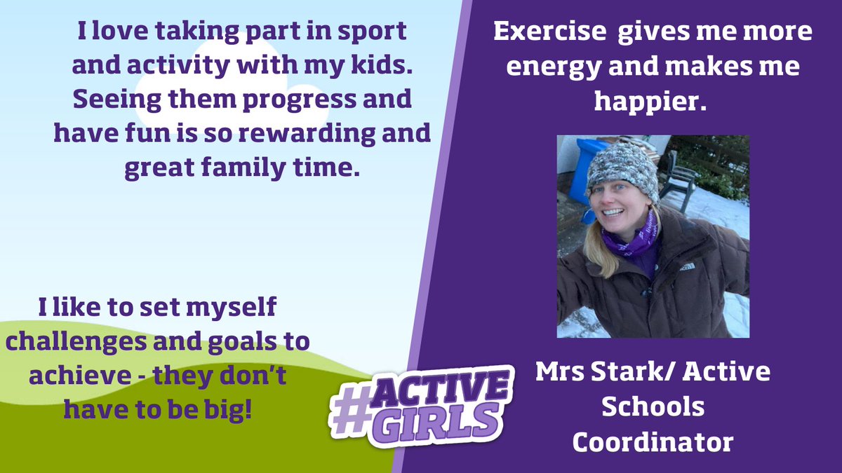 OK - here are a few of my reasons for being active.👟🤸🏽‍♀️🚲🏂🏽🏋🏽‍♀️
Let me know yours and tag me in.#ActiveGirls #SheCanSheWill 
@WoodmuirP @ParkheadS @AddiewellPS @wlStThomas @stmaryspolbeth @ps_pauls @eastcalder_ps @Calderwood_Pri @MidCalder_PS @KirknewtonPS @WestCalderHigh @WCHSHWB