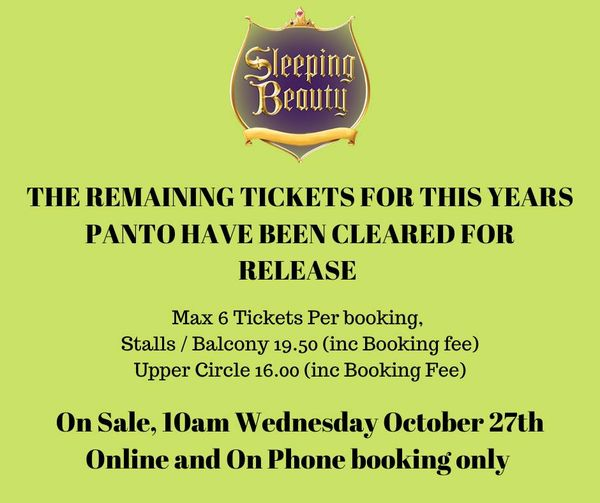 theatreroyalw's tweet photo. Just a reminder that the remaining @waterfordpanto  tickets for this year's production, Sleeping Beauty, go onsale ONLINE and OVER THE PHONE at 10am tomorrow, https://t.co/dKF2BuO0AU, 051 874402.
PLEASE NOTE, NO INPERSON SALES AT THE BOX OFFICE. https://t.co/C0rnjUb74w