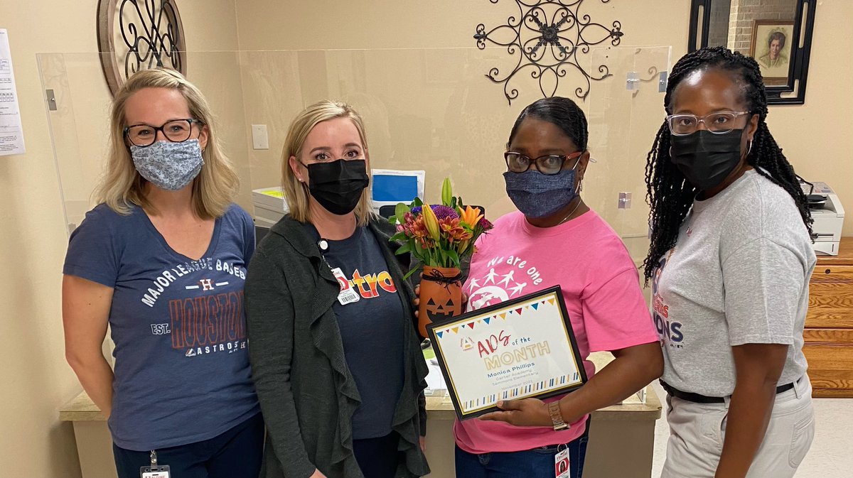 AISD_SA's tweet photo. Congratulations to Monica Phillips at Carter Academy and Sammons Elementary for being honored as ADS of the Month! Monica inspires and impacts her team through her contributions and guidance. #AldineForward @RachelJHaller @DRodAldine @TraylorKappelle @KatieGomez19 @gforoi https://t.co/cQ4OoII3D4