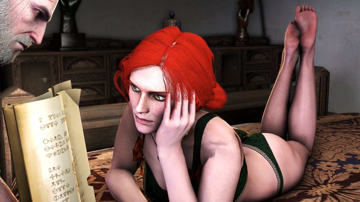 SfmSwallow's tweet photo. Geralt and Triss get Invited to a Party in the Passiflora. But while Geralt and other men are immediately tempted by the dancers, their wives take the stairs down into the dungeons of the Passiflora. What pleasures are they going to find there? Make a Guess in the Comments! https://t.co/hSCGvZl4LU