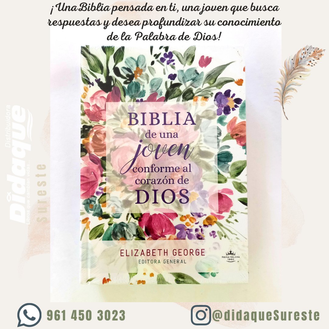 DidaqueS's tweet image. Biblia de Una Joven Conforme al ♡ de Dios @JEGeorgeAuthors Elizabeth George, editora general. 
RVR60 @editorialportavoz 

Esta biblia te instruye, te alienta y te prepara para los retos de la vida. Elizabeth George te acompaña en esta travesía que es tu vida.