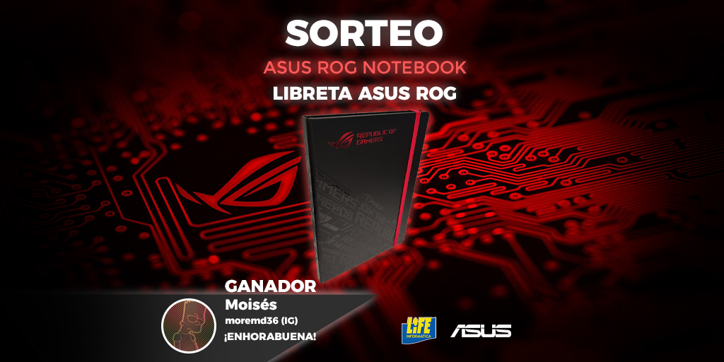lifeinformatica's tweet photo. ¡Ya tenemos ganador de la libreta ASUS ROG!
Y el afortunado es.... 🥳🥳
🏆 Ganador/a: Moisés
¡Muchas felicidades!
@moremd36
#SorteoCadaSemana #SorteosMaraton #LIFEsorteos #LIFEinformatica #LIFEgaming #LIFEstyle #LoQuiero #SeguirLIFE https://t.co/jdqohCsCps