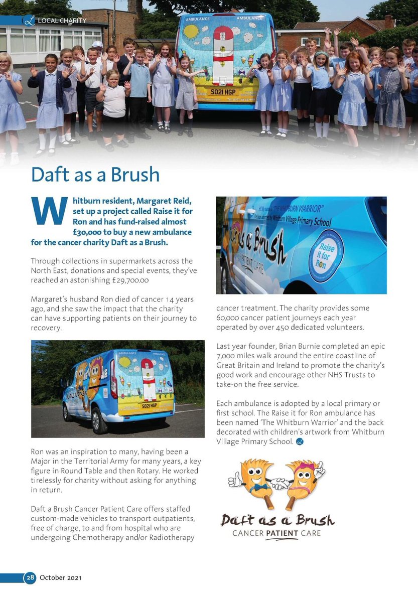 Gosforth_Local's tweet photo. Local Margaret Reid set up a project called Daft as a Brush and fund-raised almost £30,000. Isn't our community amazing? 

Read more about it on page 28! https://t.co/WAfrQvS2Nu