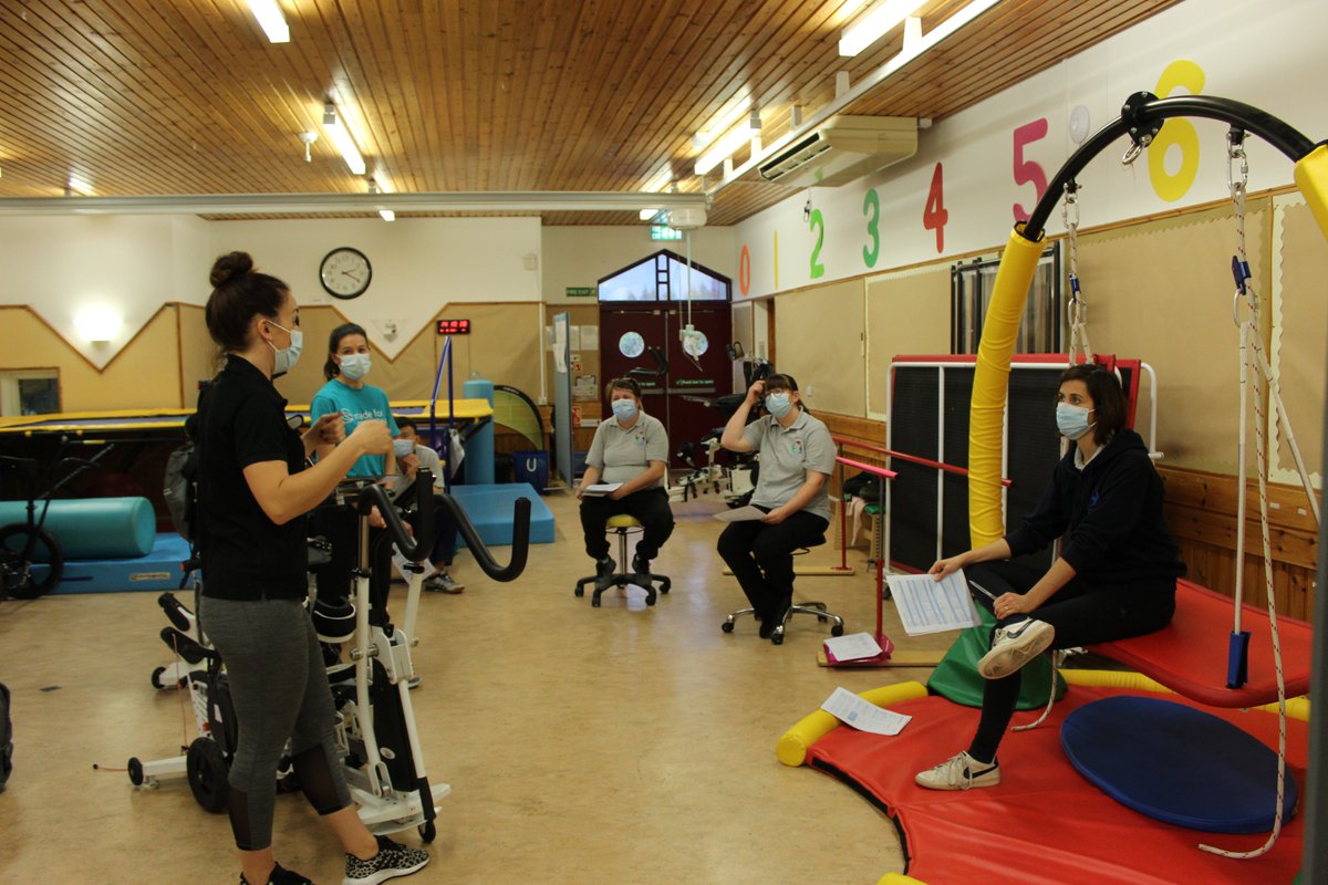 Craighalbert's tweet photo. We are excited to be starting our 4 week trial with #innowalks at the Centre. @madeformovement have been providing training to our staff in the set up, assessments and operation of the machines and we are looking forward to seeing the benefits of the Innowalks for our children. https://t.co/sOYCRcIAHV