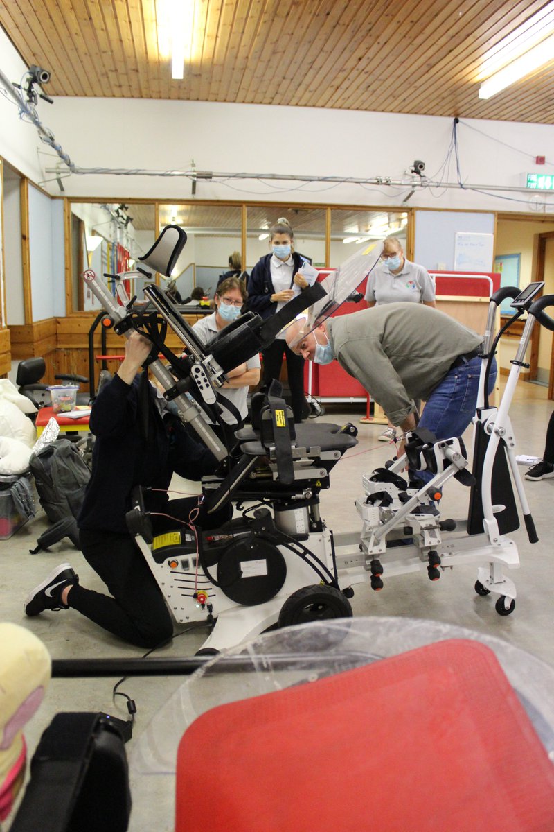 Craighalbert's tweet photo. We are excited to be starting our 4 week trial with #innowalks at the Centre. @madeformovement have been providing training to our staff in the set up, assessments and operation of the machines and we are looking forward to seeing the benefits of the Innowalks for our children. https://t.co/sOYCRcIAHV