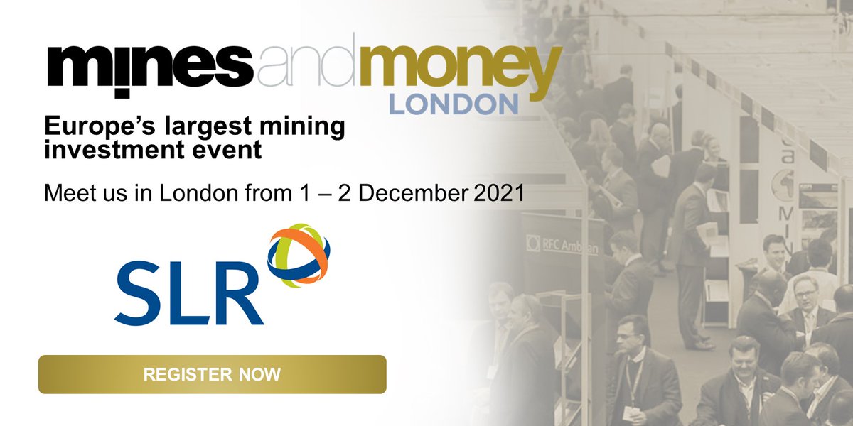 We're delighted to confirm that SLR Consulting are on board as Connect Meetings Sponsor of Mines and Money London. Make sure you join them! Register now at hubs.ly/H0-3Yxs0

#MinesandMoney #mining #investment #investors #conference #networking #expo