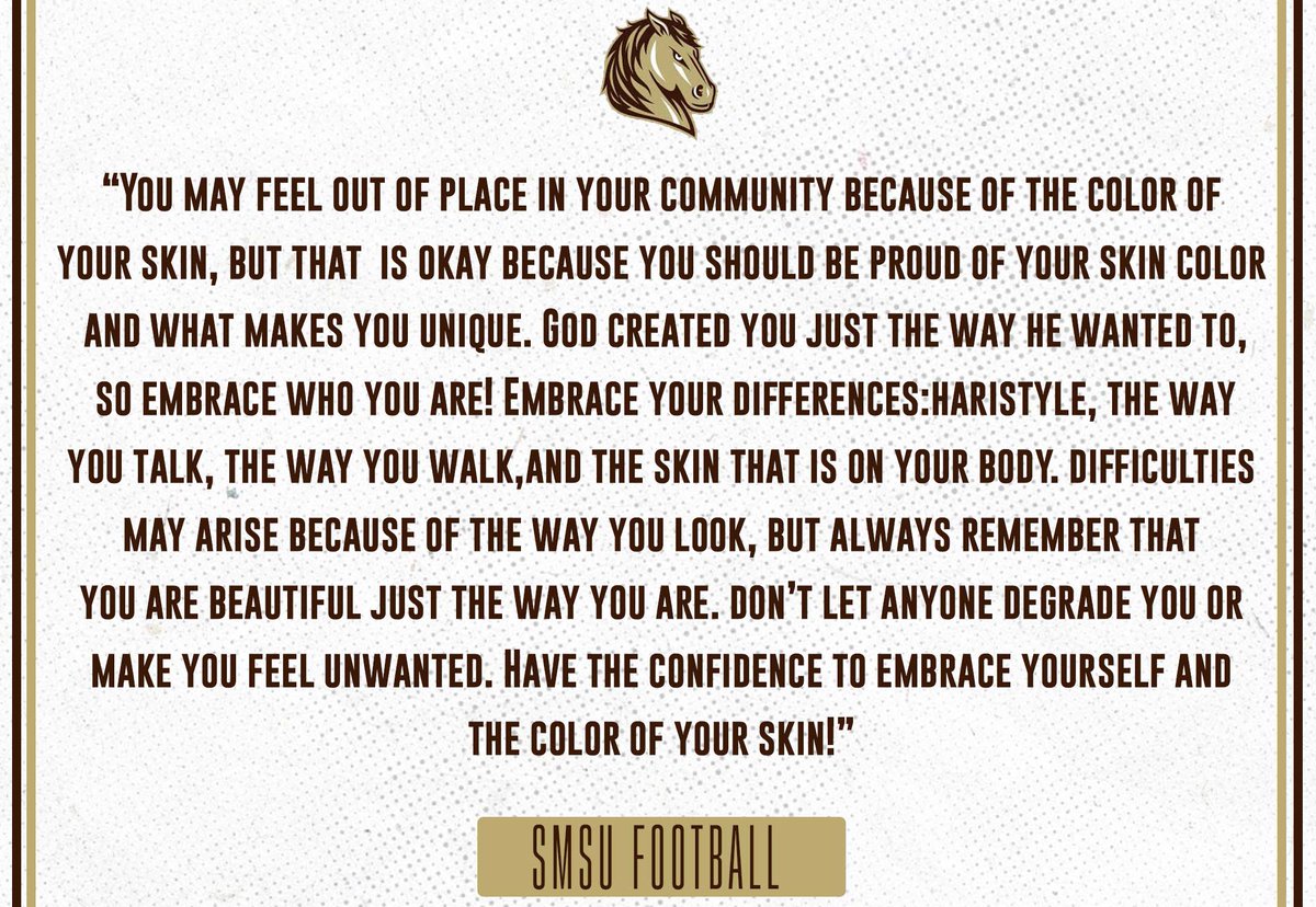 SMSUfootball's tweet photo. A Message from Our ๐๐ฎ๐ฌ๐ญ๐๐ง๐ ๐ฌ ๐ด๐
#Positivity /// #UnityTuesday https://t.co/K36lZTCXXb