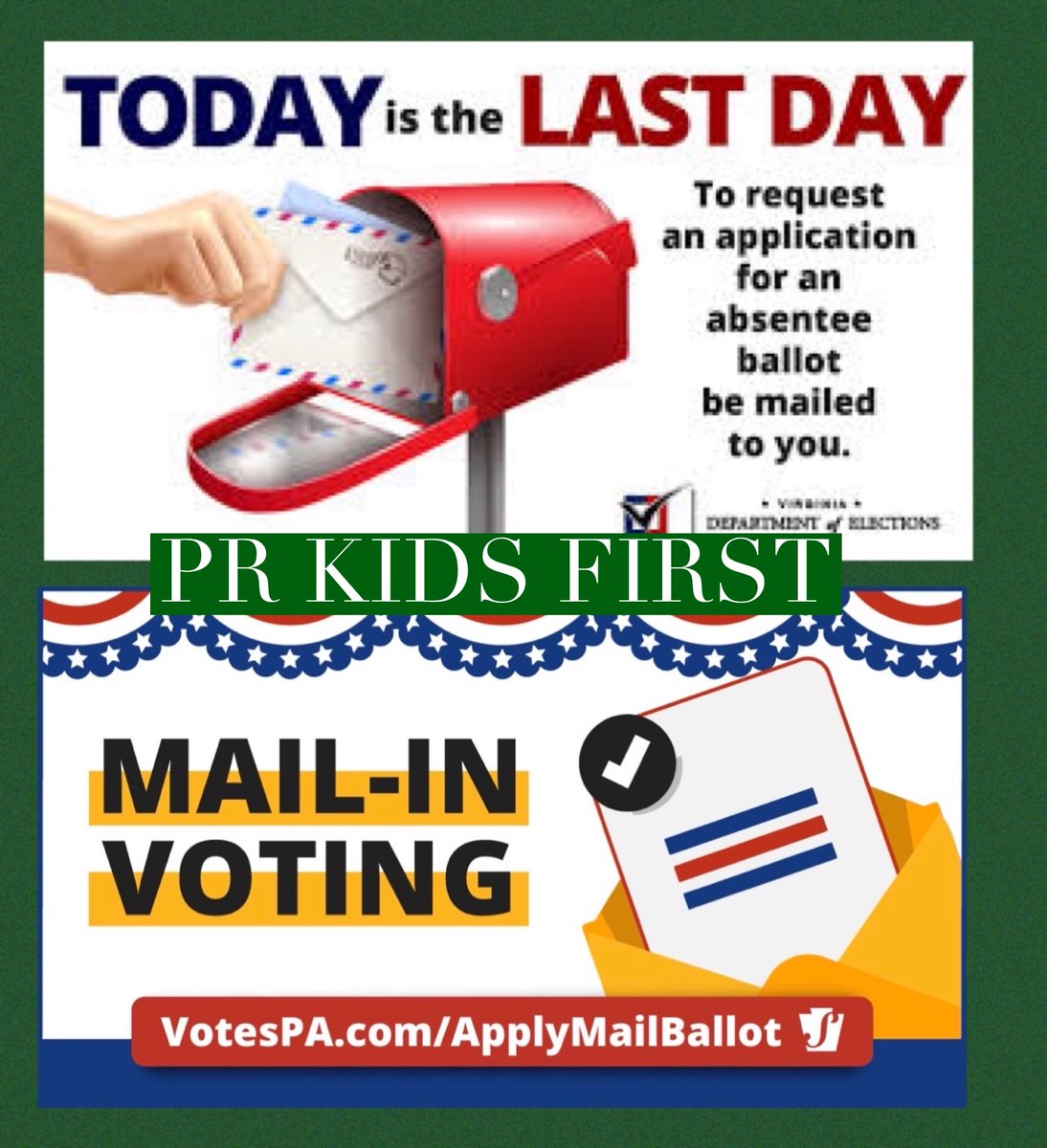 PRKIDSFIRST's tweet image. Request your absentee ballot TODAY

vote.pa.gov/Voting-in-PA/P…