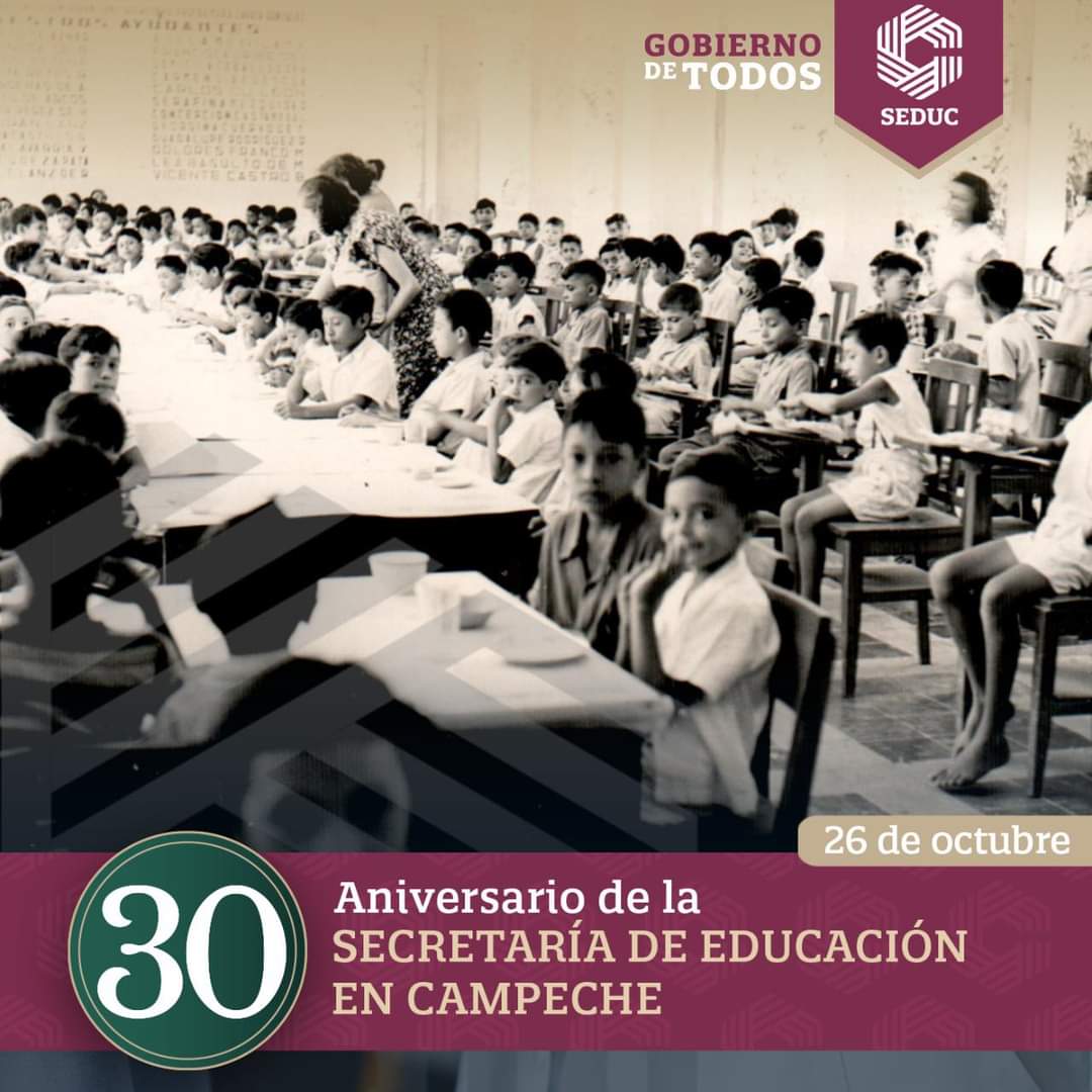 SEDUCampeche's tweet photo. 🗓 26 OCTUBRE| 30 ANIVERSARIO DE LA SECRETARÍA DE EDUCACIÓN DEL ESTADO DE CAMPECHE. https://t.co/NuoSuBOue0