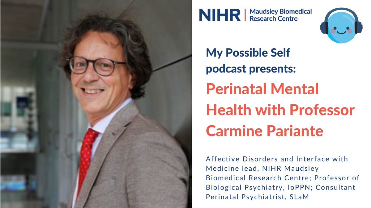 NIHR Maudsley Biomedical Research Centre (BRC) (@nihrmaudsleybrc) on Twitter photo Prof. Carmine Pariante @ParianteLab discusses #mentalhealth conditions in the #perinatal period and how to support mothers, on the latest episode of <a href="/MyPossibleSelf/">My Possible Self</a> Podcast.
Listen at all major podcast providers: bit.ly/3pCbPjn Prof. Carmine Pariante @ParianteLab discusses #mentalhealth conditions in the #perinatal period and how to support mothers, on the latest episode of <a href="/MyPossibleSelf/">My Possible Self</a> Podcast.
Listen at all major podcast providers: bit.ly/3pCbPjn